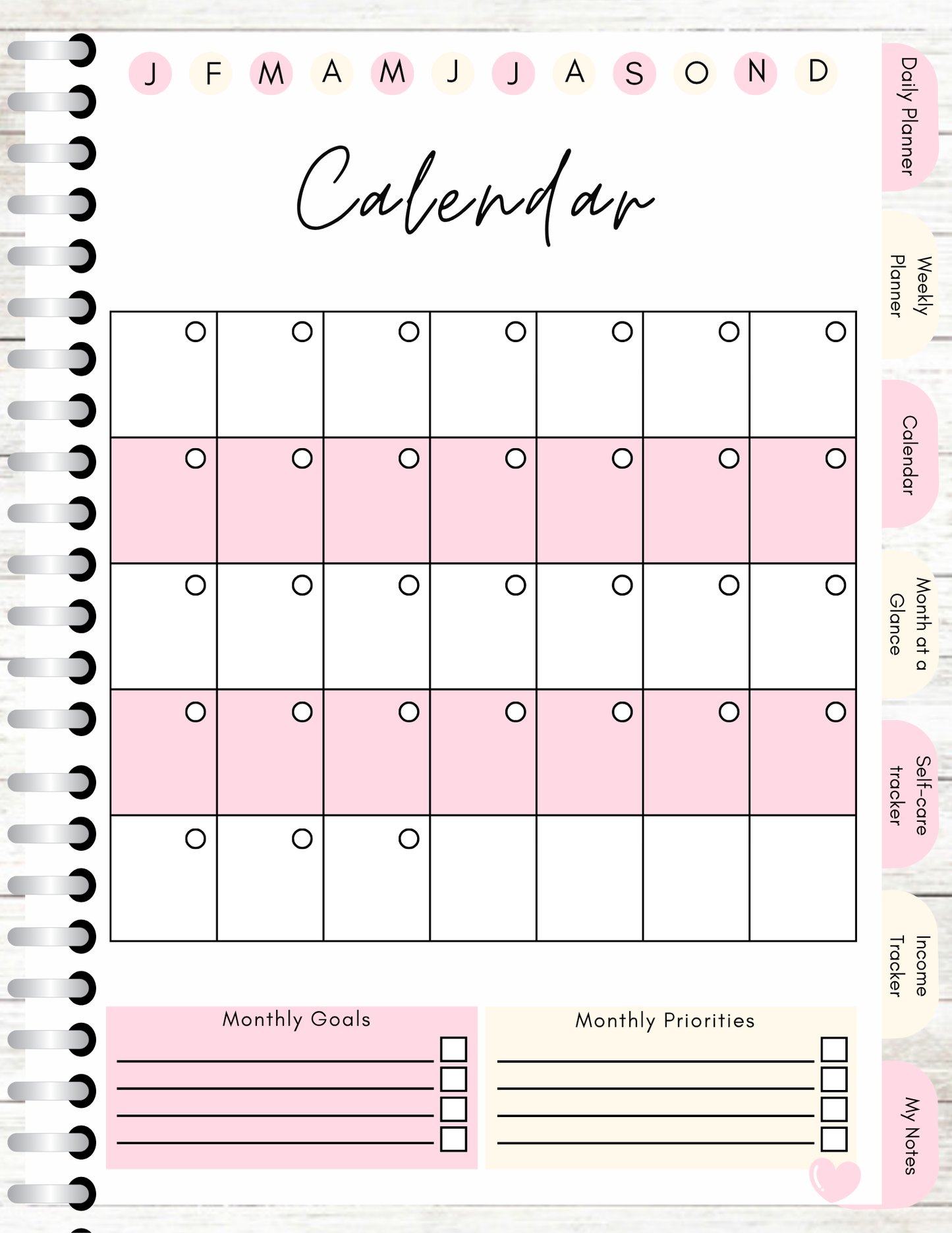 Planner note book