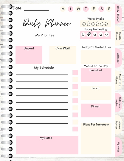 Planner note book